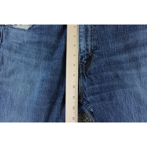 Levis 505 Jeans Mens 36X32 Blue Regular Fit Mid Rise Straight Leg Denim Pants - Picture 5 of 10